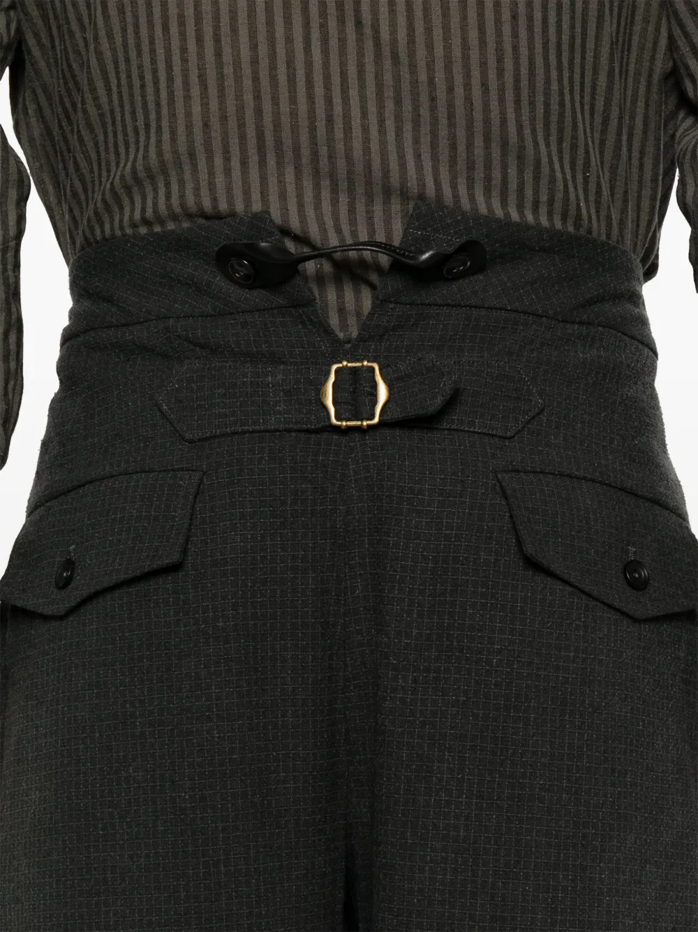 A TENTATIVE ATELIER V-CUT TROUSERS