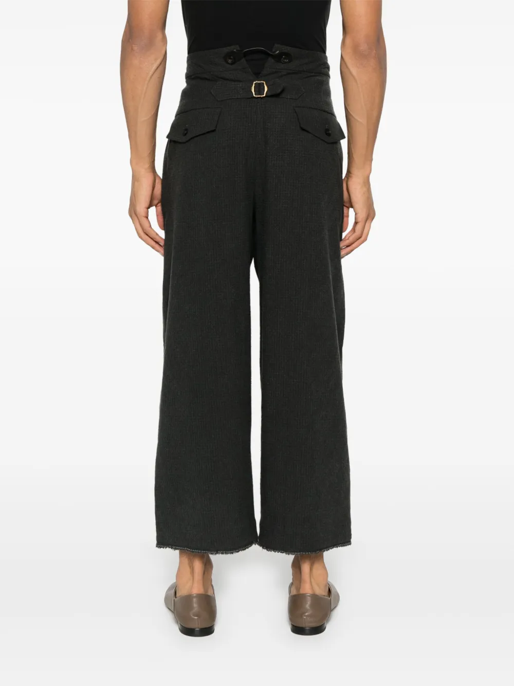 A TENTATIVE ATELIER V-CUT TROUSERS