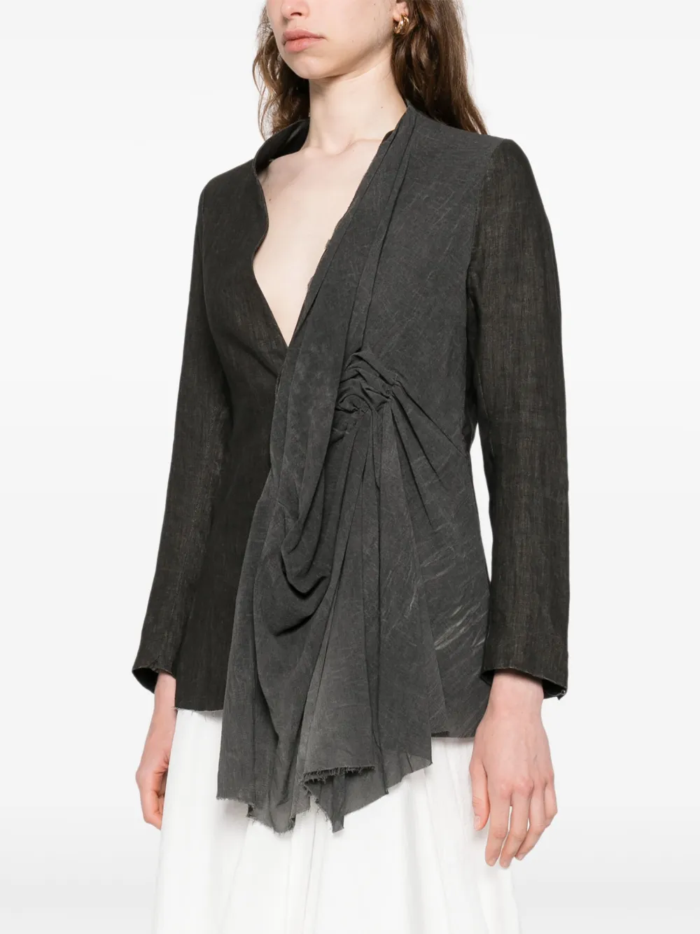 Shop A Tentative Atelier Gathered-detail Blazer