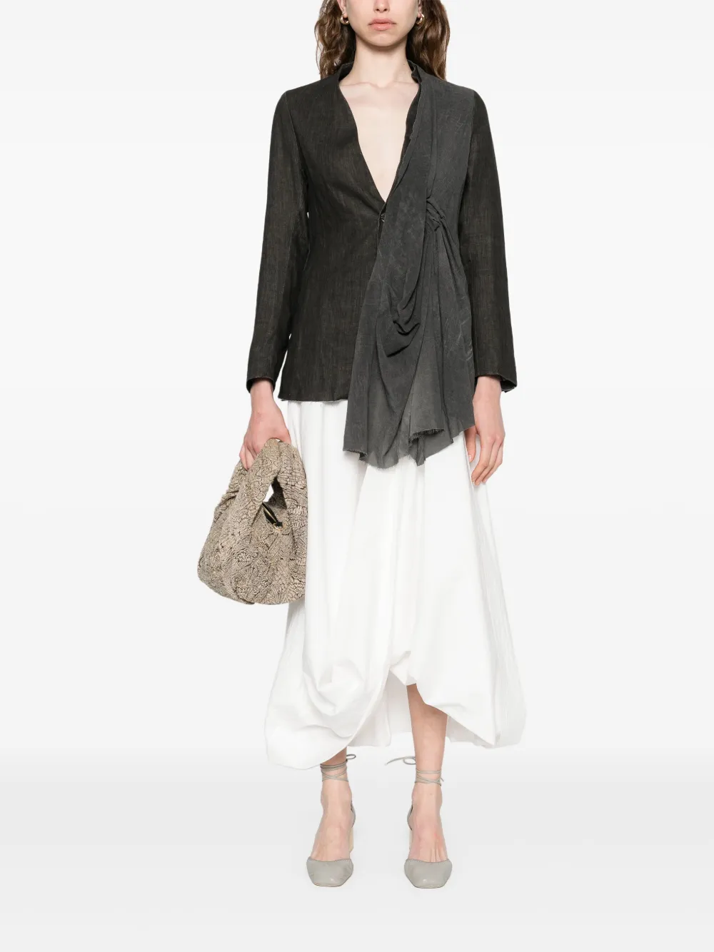 Shop A Tentative Atelier Gathered-detail Blazer