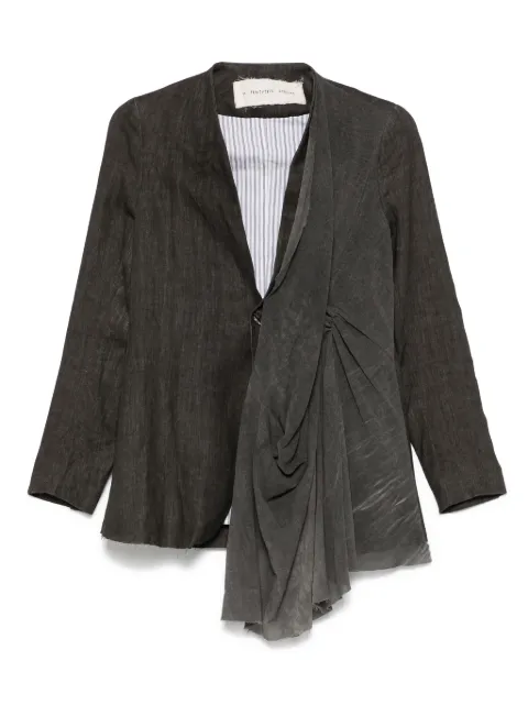 A Tentative Atelier gathered-detail blazer