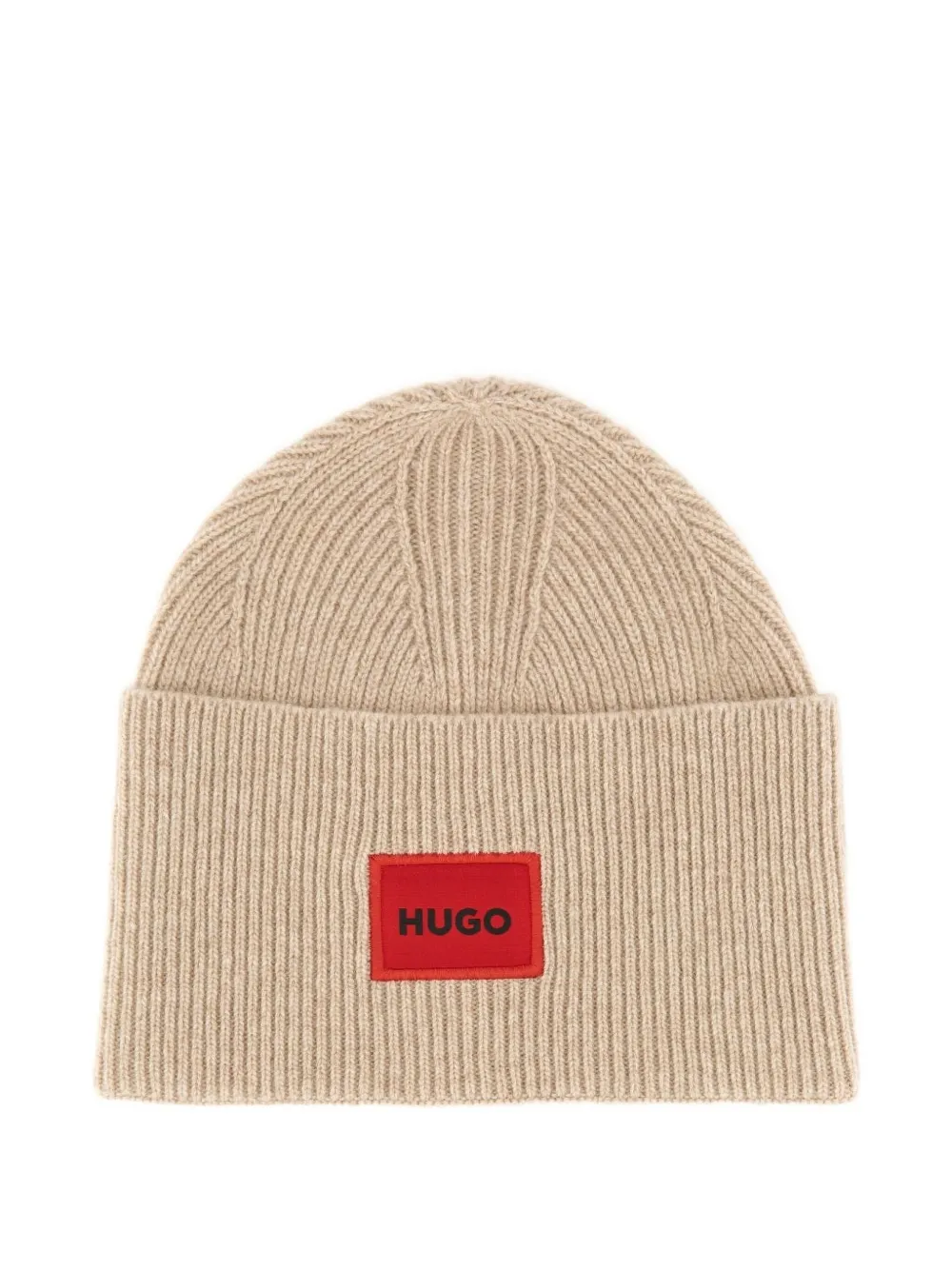 HUGO logo-patch beanie hat | neutrale | Image 1