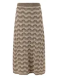 MARKET knitted midi skirt - Neutrals