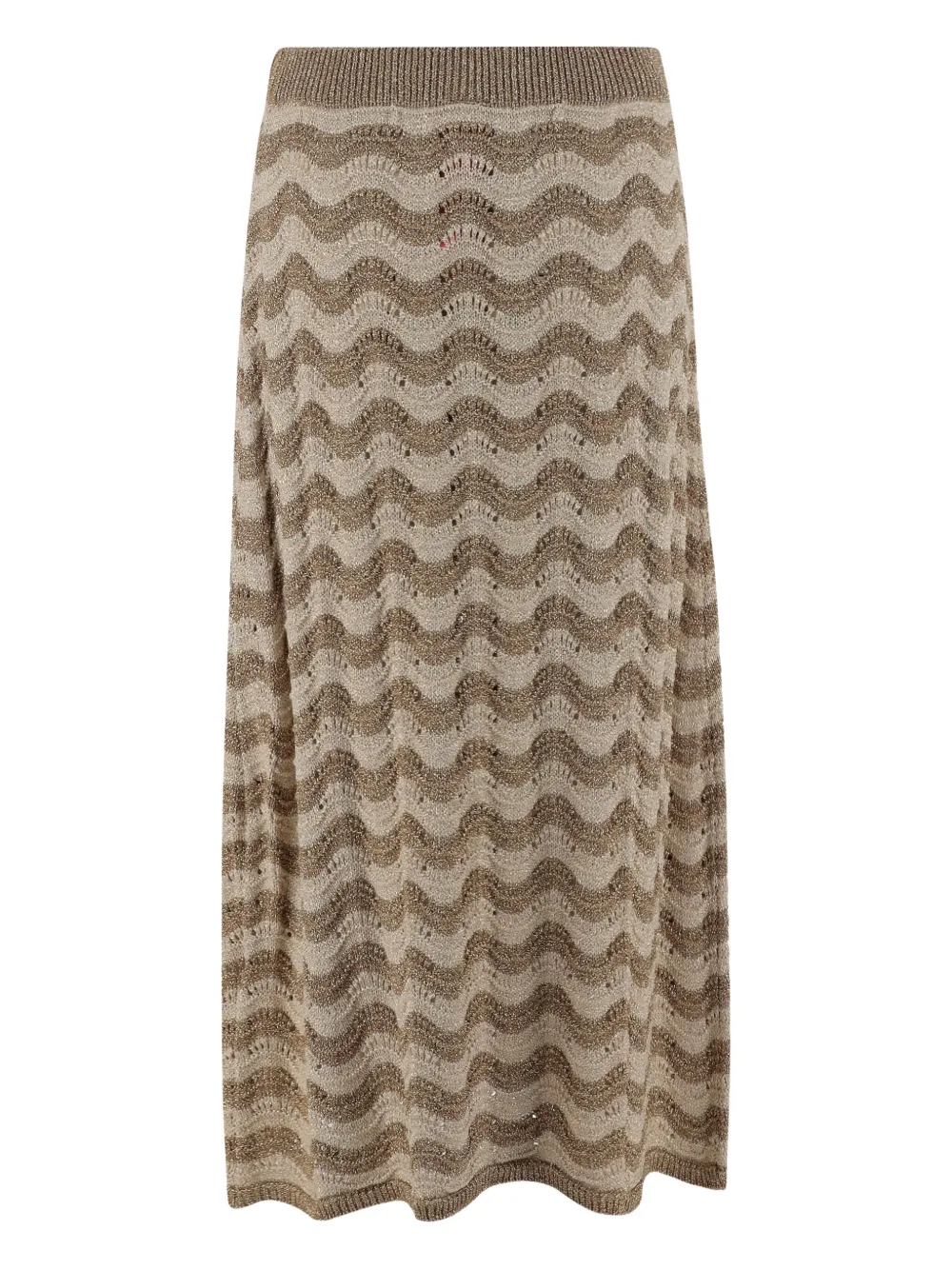 MARKET Gebreide midi-rok - Beige
