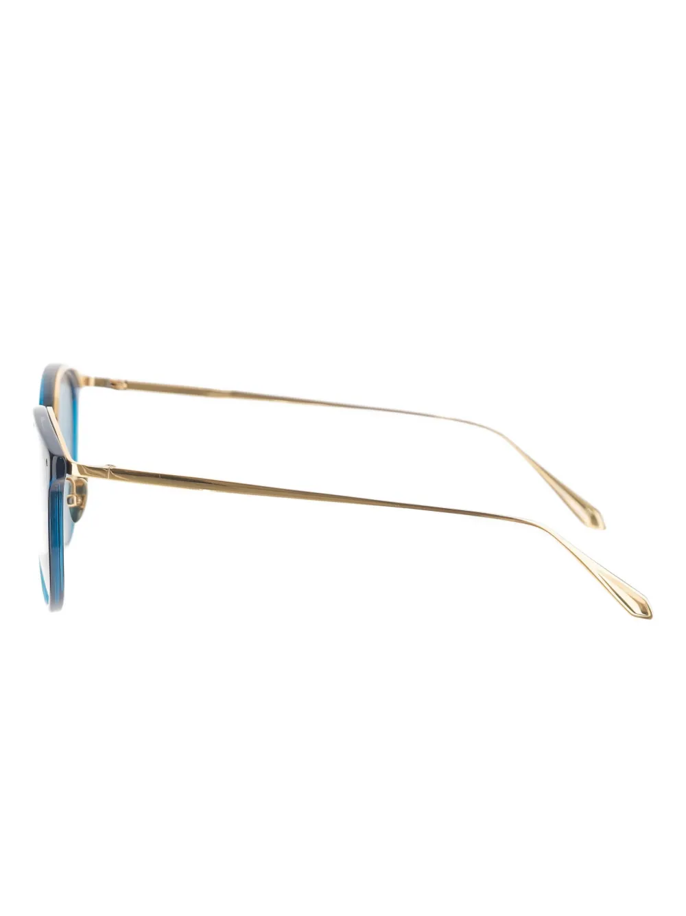 Linda Farrow Zonnebril met rond montuur - Blauw