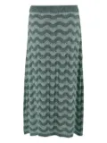 MARKET wavy-pattern skirt - Green