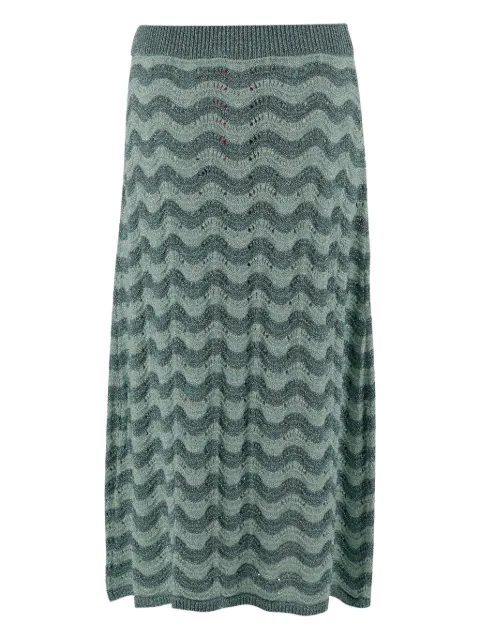 MARKET wavy-pattern skirt