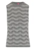 MARKET openwork tank top - Grey