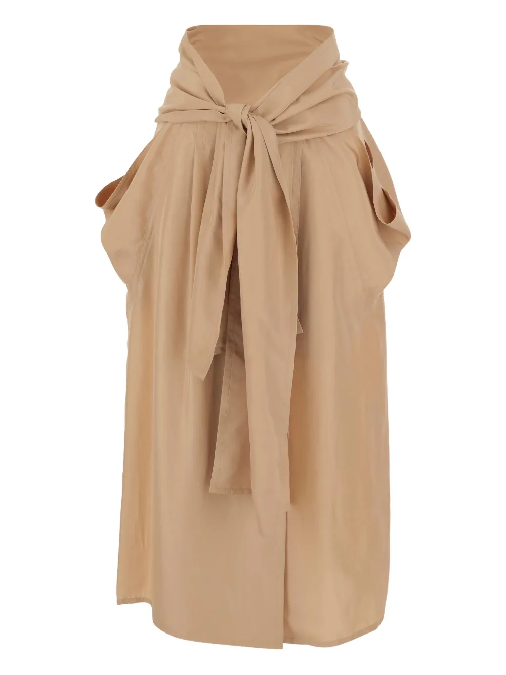 Carven Zijden rok Beige