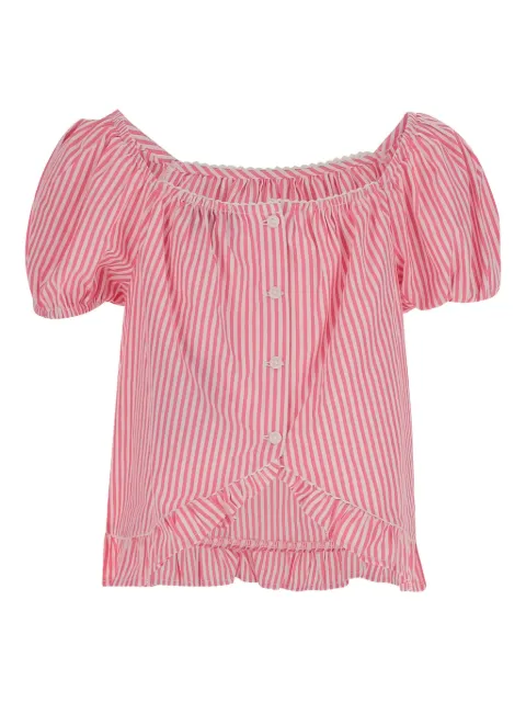 POLO RALPH LAUREN KIDS striped cotton blouse