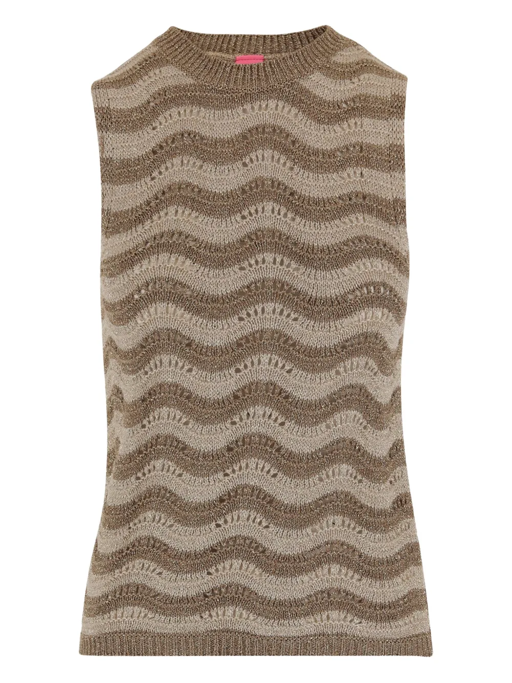 MARKET Opengewerkte top Beige