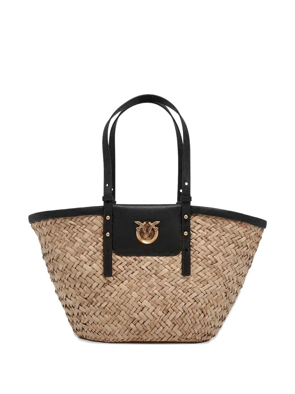 PINKO Love Summer basket bag - ブラック PINKO Love Summer basket bag - ブラック