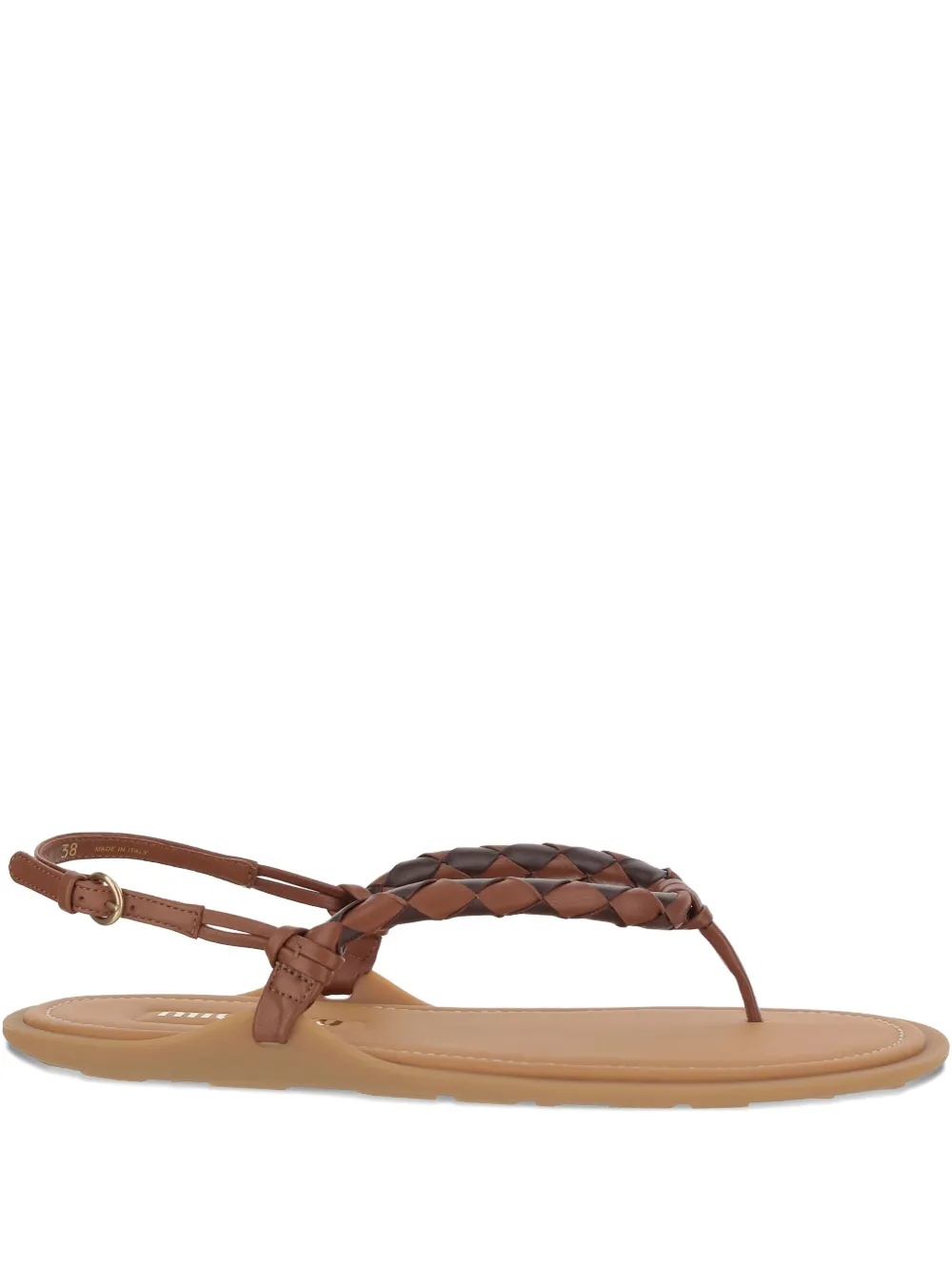 Miu Miu Sandalen aus Leder - Braun
