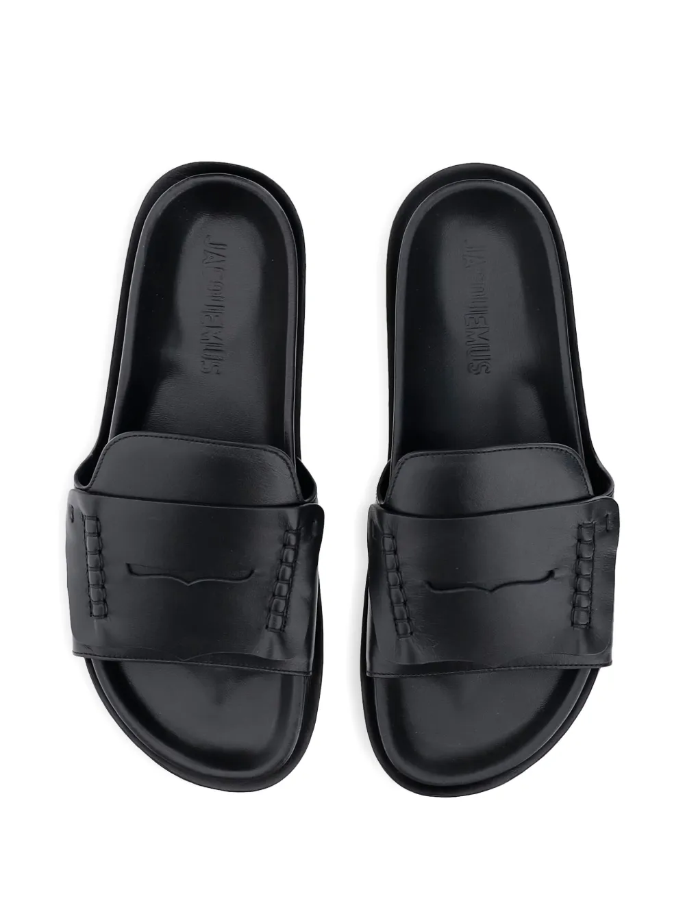 Jacquemus leather sandals Black
