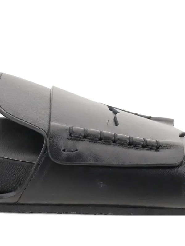 サンダル JACQUEMUS Men Sandals Black 25E255FO172 990 Jacquemus Leather Sandals | Black | FARFETCH