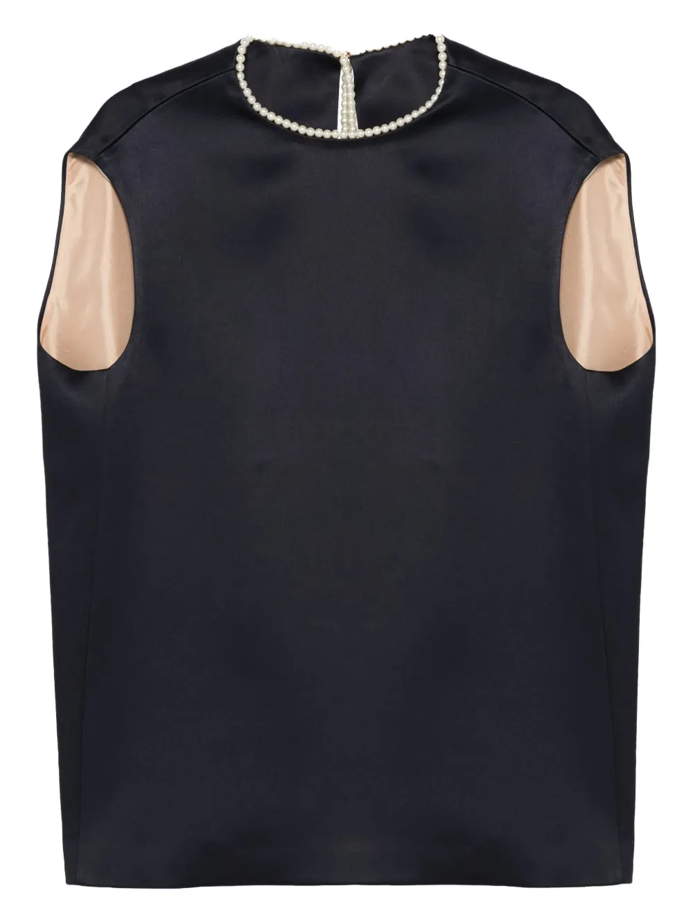 CARVEN PEARL-EMBELLISHED BLOUSE