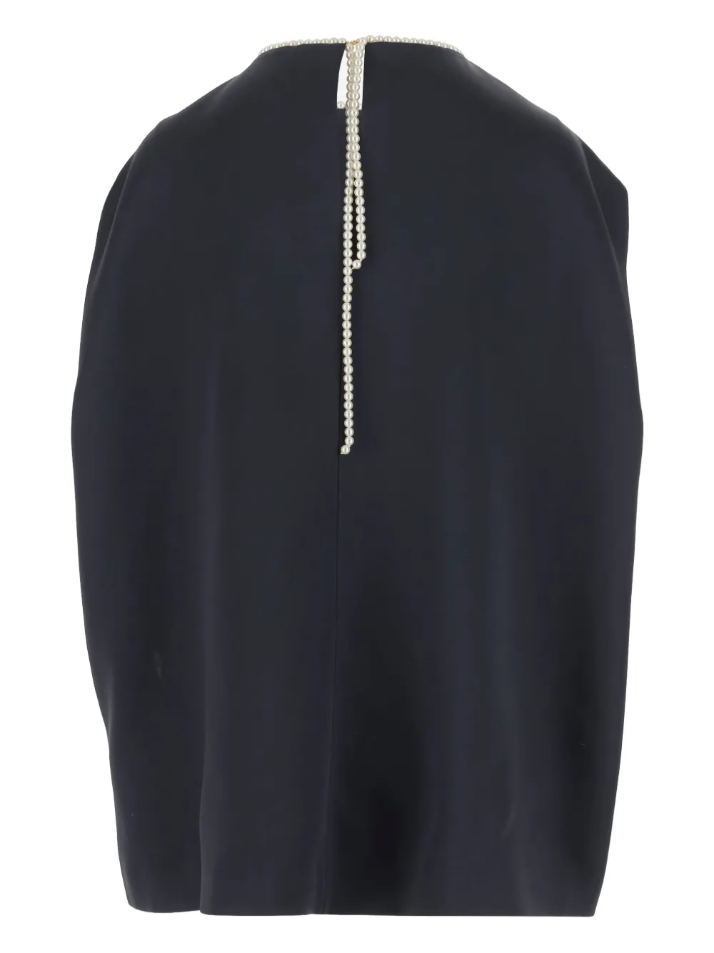 Carven Blouse verfraaid met parels - Blauw