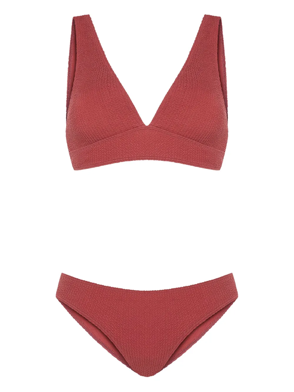 Sorbet Island wrinkled bikini set | Orange | Image 1