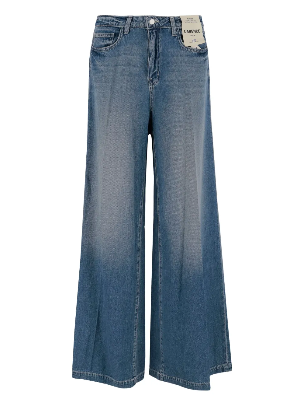 L Agence Logo-patch Wide-leg Jeans
