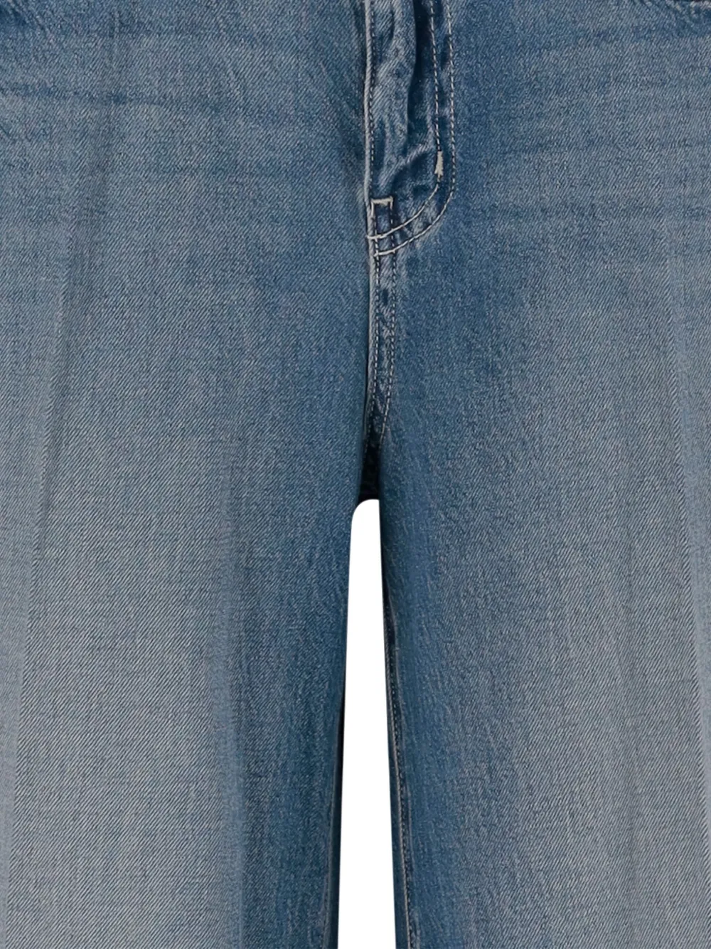 L Agence Logo-patch Wide-leg Jeans