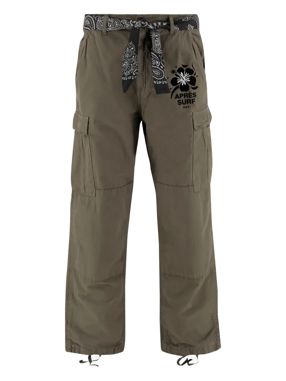 Après Surf logo-print cotton pants | Green | Image 1