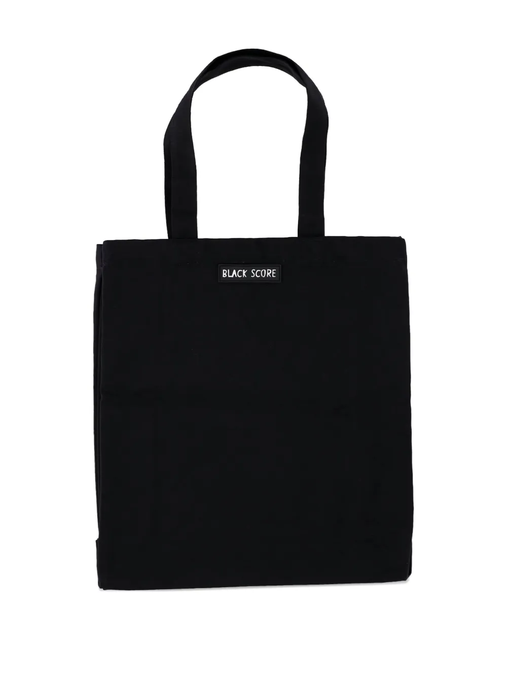 BLACK SCORE COTTON TOTE BAG