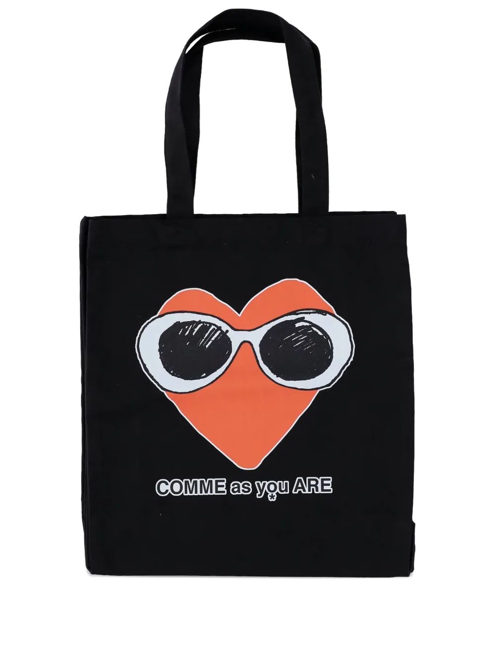 BLACK SCORE COTTON TOTE BAG