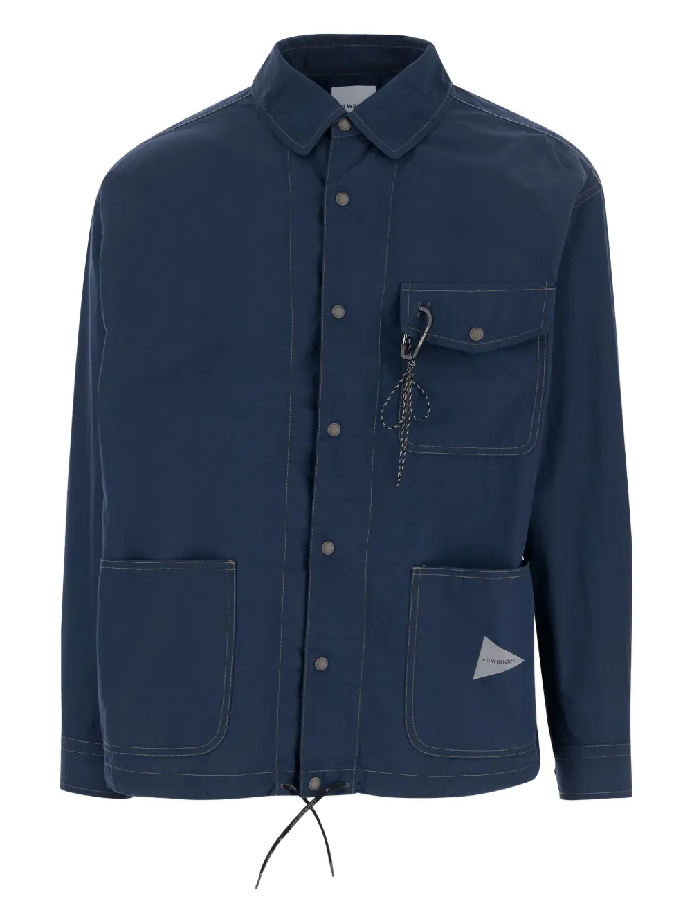 and Wander logo-print lightweight jacket | Blue | Image 1