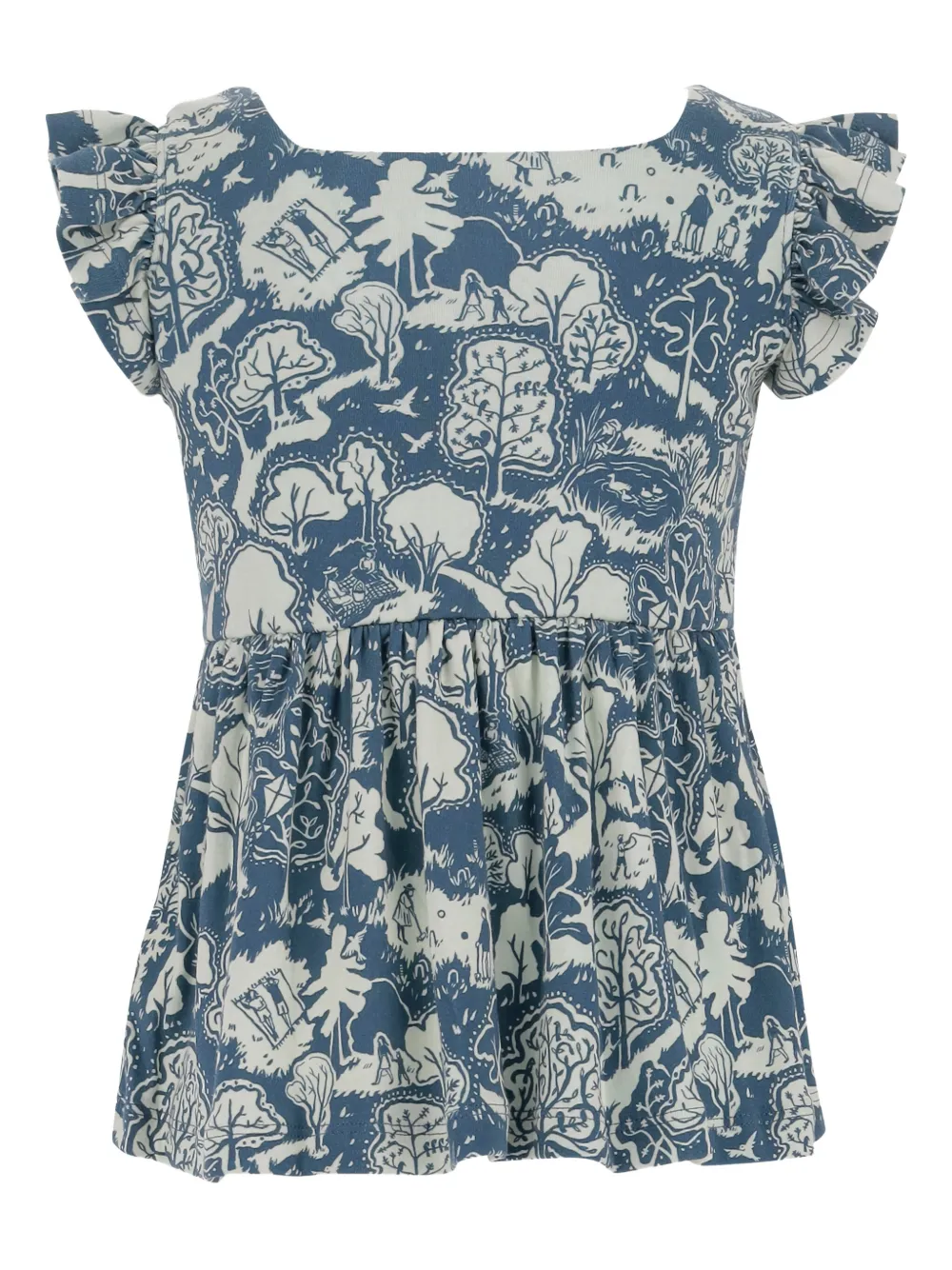 Misha & Puff Jurk met print Blauw
