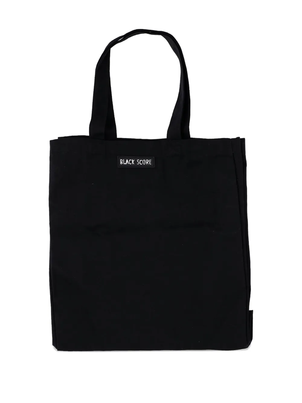 BLACK SCORE COTTON SHOULDER BAG
