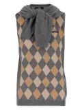 HODAKOVA geometric-pattern vest - Grey