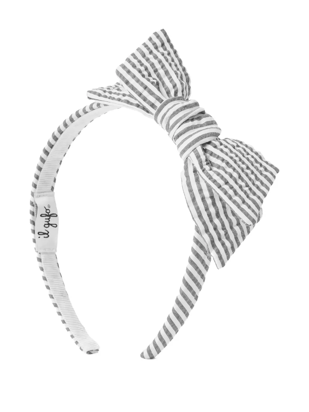 Il Gufo all-over striped pattern headband - ブラック Il Gufo all-over striped pattern headband - ブラック