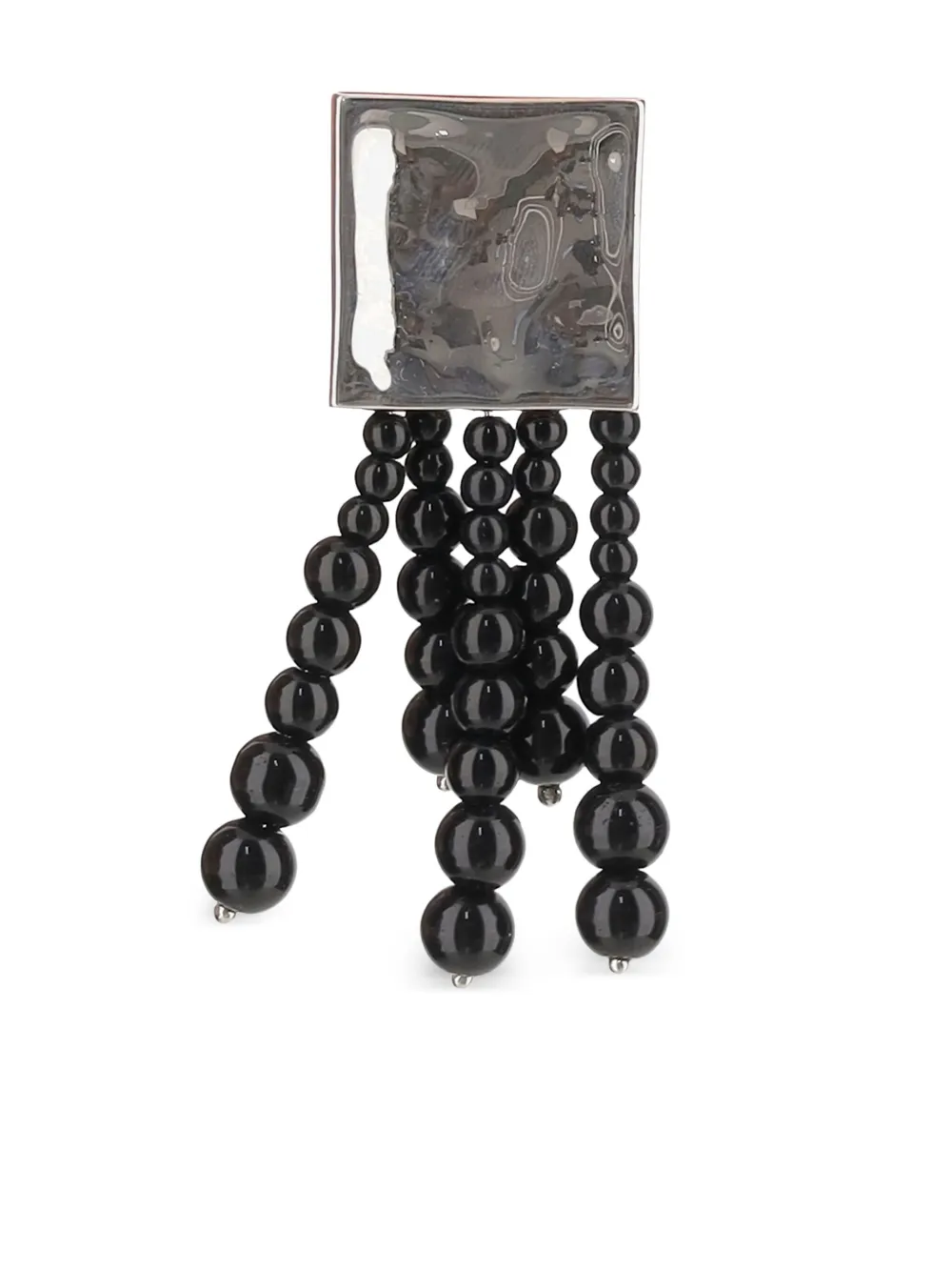 Niccolò Pasqualetti beaded brooch - Nero
