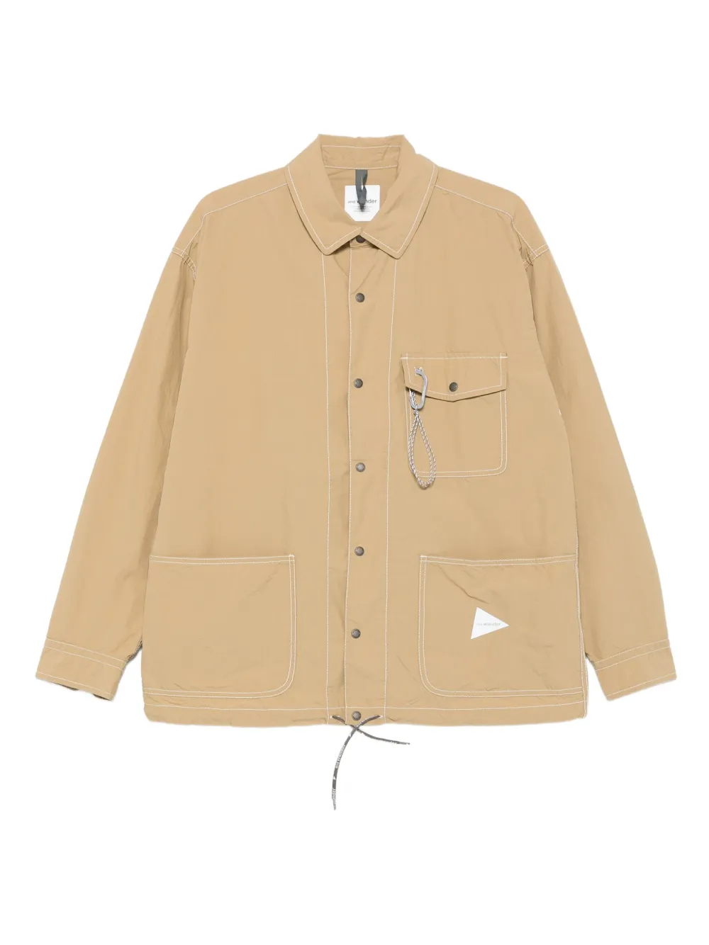 And Wander Shirtjack met opgestikte zakken Beige
