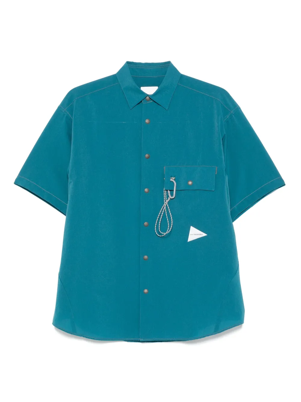 And Wander overhemd met korte mouwen Blauw