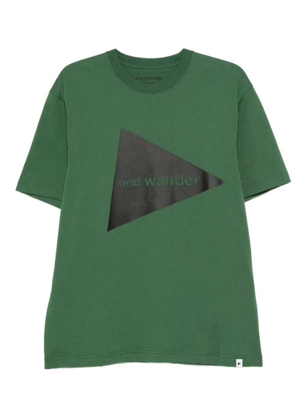 And Wander Big Logo T-shirt Groen