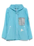 and Wander Breath Rip hooded mesh-pocket jacket - Blue