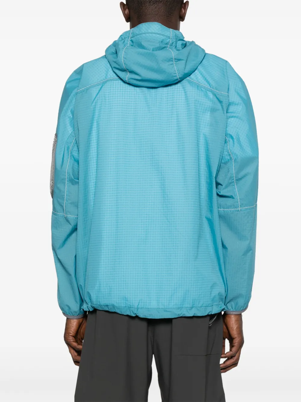 and Wander Breath Rip jack met capuchon en mesh zak Blauw