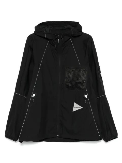 and Wander mesh-pocket hooded jacket
