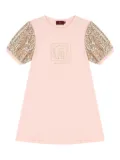 Aigner Kids sequin-embellished sleeve dress - Pink