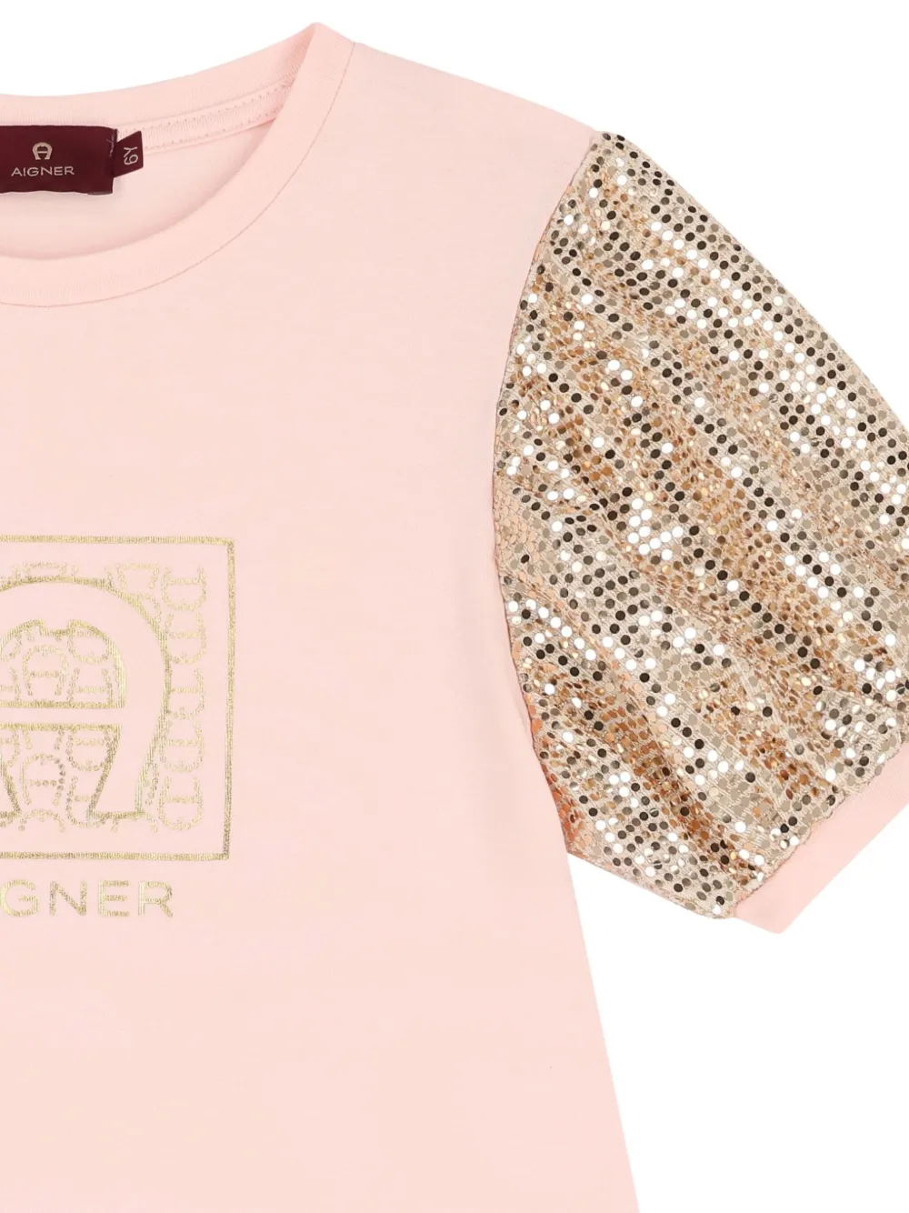Shop Aigner Sequin-embellished Sleeve Dress