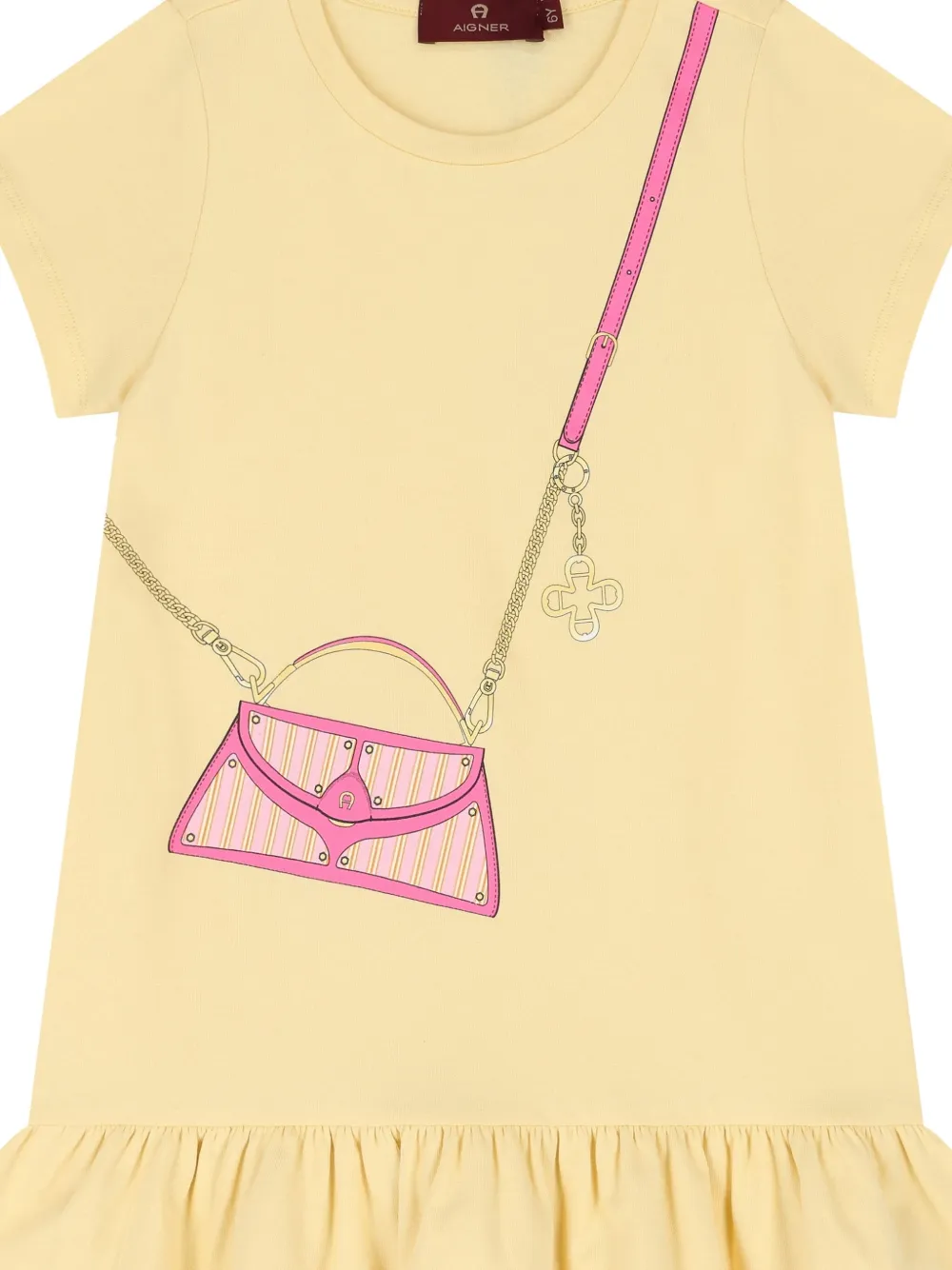 Aigner Kids Katoenen jurk Geel
