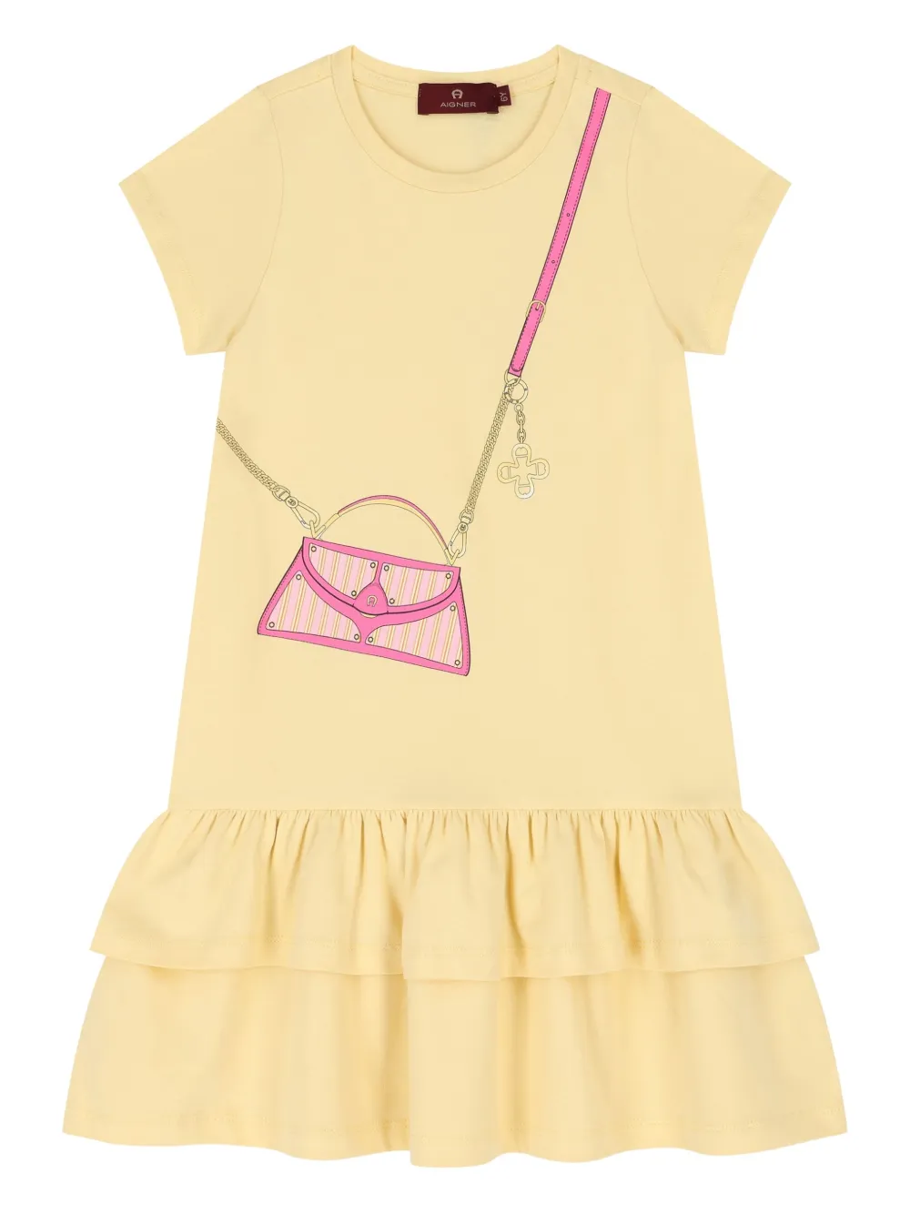 Aigner Kids Katoenen jurk Geel