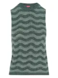 MARKET metallic-threading tank top - Green
