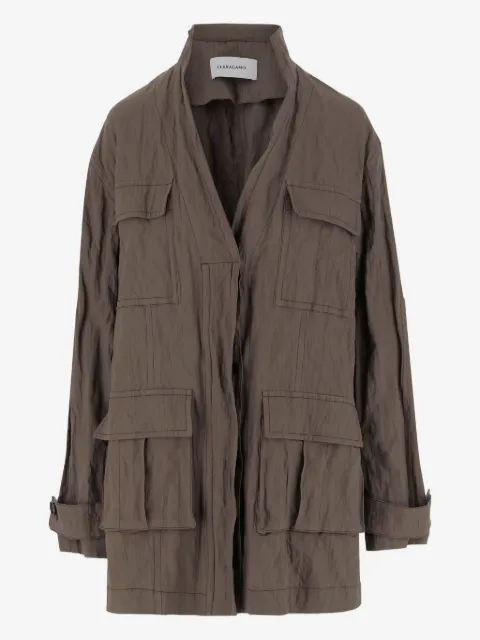 Ferragamo veste ceinturée à poches à rabat
