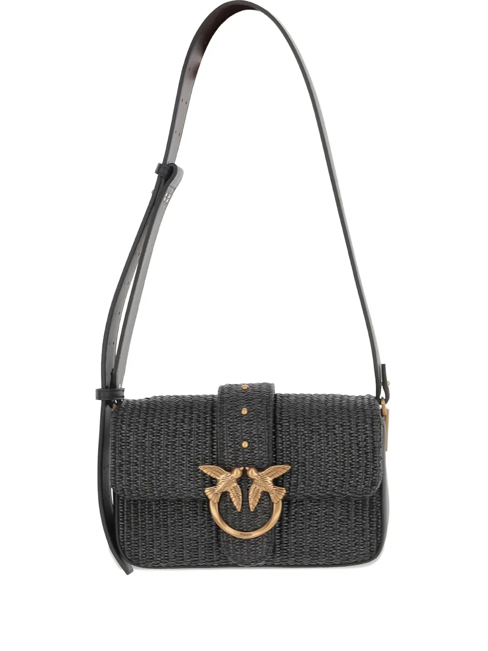 PINKO Love One foldover shoulder bag - ブラック PINKO Love One foldover shoulder bag - ブラック