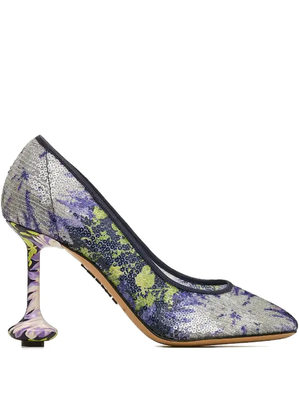 Loewe 90mm Toy Pumps in Blue