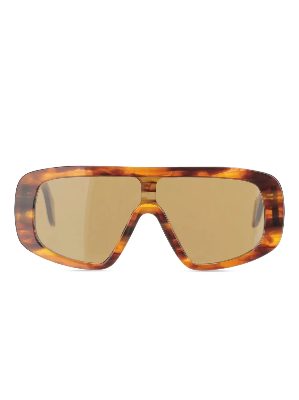PINKO oversized mask sunglasses - ブラウン PINKO oversized mask sunglasses - ブラウン