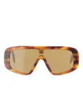 PINKO oversized mask sunglasses - Brown