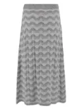 MARKET openwork midi skirt - Grey